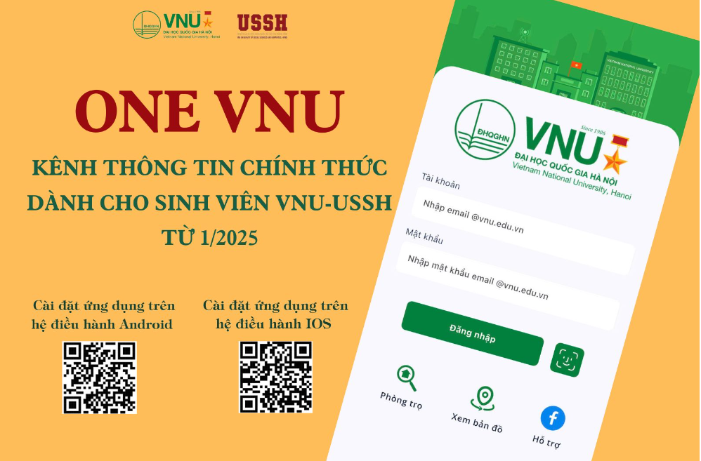 One VNU là kênh thông tin chính thức dành cho sinh viên VNU-USSH từ 1/2025